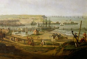 Napoleon bezoekt het kamp in Boulogne in juli 1804 (detail) door Jean Francois Hue