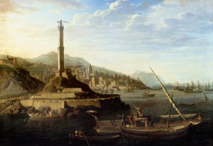 Napoleontische oorlog: Intocht in Genua van het Franse leger onder bevel van generaal Miollis op 24 juni 1800 door Jean Francois Hue