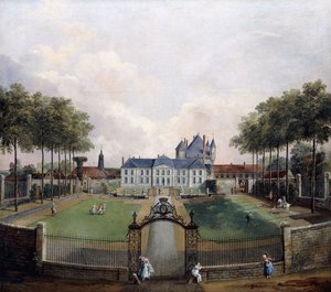 Gezichten op het kasteel de Mousseaux en zijn tuinen