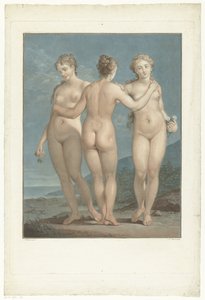 Drie gratiën door Jean Francois Janinet