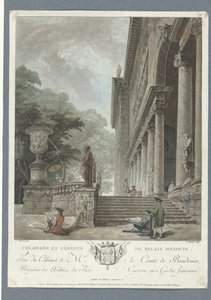 Gezicht op de Villa Medici door Jean Francois Janinet