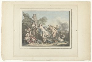 Herderinnen en saters door Jean Francois Janinet