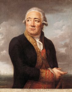 Portret van de Spaanse admiraal Jose de Mazarredo Salazar (1745-1812), Schilderij door Jean Francois Marie Bellier (1745-1836) 1783 Madrid. Maritiem Museum door Jean Francois Marie Bellier