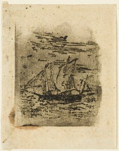 Een schip onder zeil door Jean Francois Millet