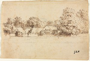 Huisjes door Jean Francois Millet