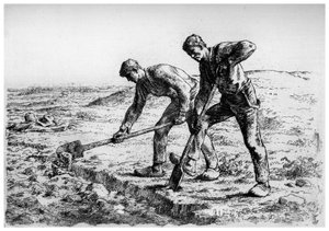 Gravers, ca. 1835-1875, 1924 door Jean Francois Millet