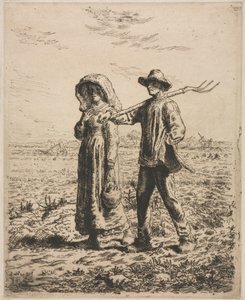 Aan het werk gaan door Jean Francois Millet