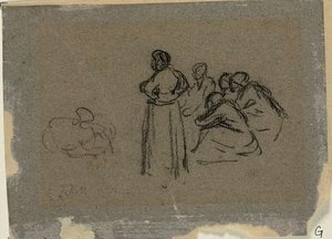 Groep vrouwen door Jean Francois Millet
