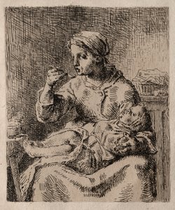 La Bouillée door Jean Francois Millet