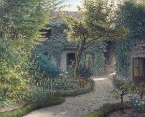 Het huis van Theodore Rousseau in Barbizon door Jean Francois Millet