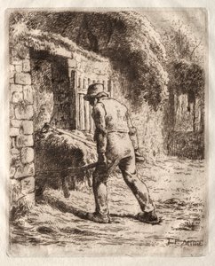 Boer met een kruiwagen