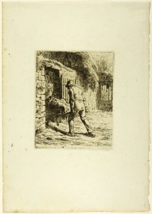 Boer met een Kruiwagen door Jean Francois Millet