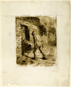 Boer met een Kruiwagen door Jean Francois Millet