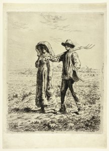 Boeren Gaan Werken door Jean Francois Millet