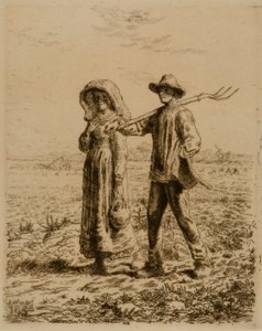 Boeren aan het werk door Jean Francois Millet