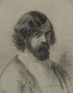 Portret van Narcisse Virgile Diaz de la Peña door Jean Francois Millet