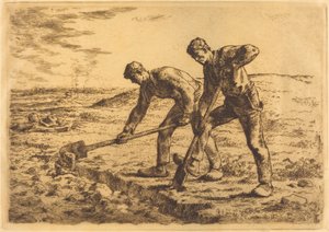De gravers door Jean Francois Millet