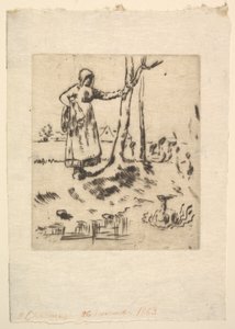 Het ganzenmeisje door Jean Francois Millet