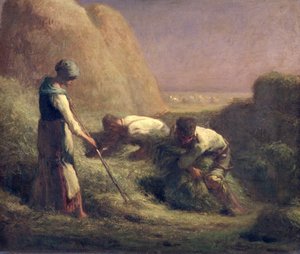 De hooibinders door Jean Francois Millet
