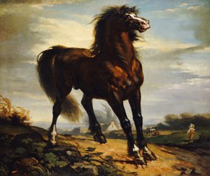 Het paard door Jean Francois Millet