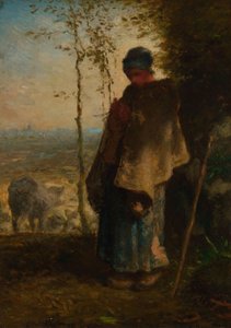 Het kleine herderinnetje, 1868-72 door Jean Francois Millet