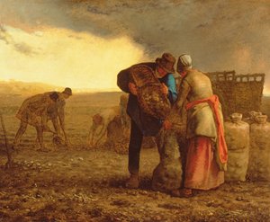 De Aardappeloogst, 1855