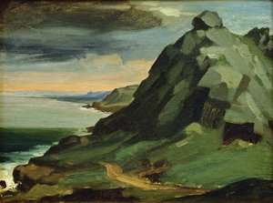 De rots van Catel, of de kliffen van Den Haag, 1844 door Jean Francois Millet
