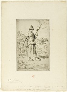 De spinner door Jean Francois Millet
