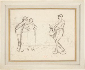 Drie Figuren door Jean Francois Millet