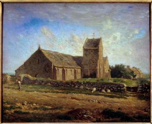 Uitzicht op de kerk van Greville