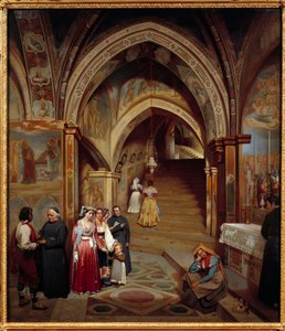 Uitzicht op de kerk van het Benedictijnenklooster van San Subiaco
