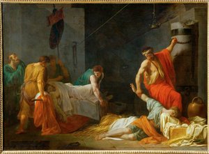 De begrafenis van Miltiade ... door Jean François Pierre Peyron