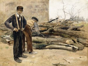 De houthakkers door Jean Francois Raffaelli