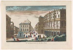 Gezicht op het Theater van Marcellus te Rome door Jean François Daumont