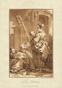 De voedsters door Jean François Janinet after François Boucher