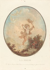 De waanzin door Jean François Janinet after Jean Honoré Fragonard