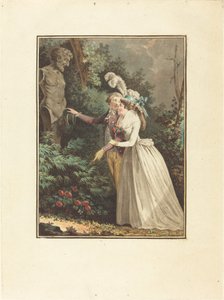 Ah! Laat me dan zien door Jean François Janinet after Nicolas Lavreince