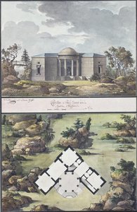 Paviljoen in de Engelse tuin, 1795 door Jean François Thomas de Thomon