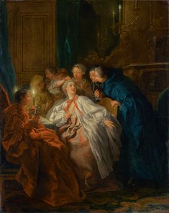 Voor het bal door Jean François de Troy