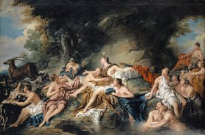 Diana en Actaeon, 1734 door Jean François de Troy
