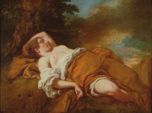 De slapende maaier door Jean François de Troy