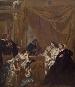 St Vincent de Paul aan het Sterfbed van Lodewijk XIII door Jean François de Troy