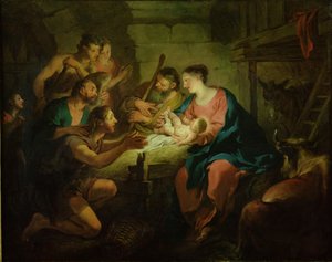 De Aanbidding van de Herders, 1725 door Jean François de Troy