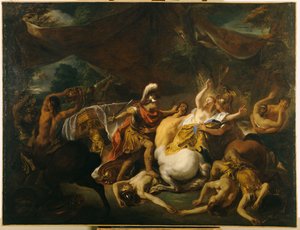 De strijd van de Lapithen en de Centauren door Jean François de Troy