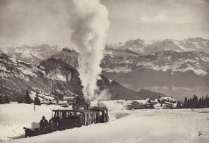 Rigi Kaltbad, Wintersporttrein van de Vitznau Rigi Bahn door Jean Gaberell