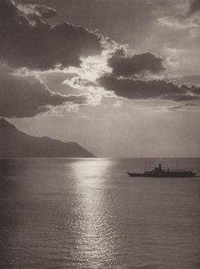 Zwitserland: Meer van Genève, avond door Jean Gaberell