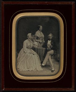 Portret van Jean Gabriel en Anne-Charlotte-Adélaïde Eynard met Madame Charrière
