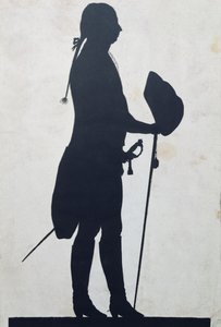 Silhouet van een man door Jean Gaspard Lavater
