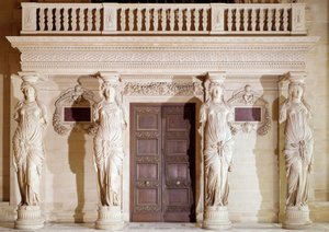 Renaissance architectuur: het balkon van de Cariatides