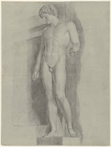 Studie naar het standbeeld genaamd de Albani Antinous